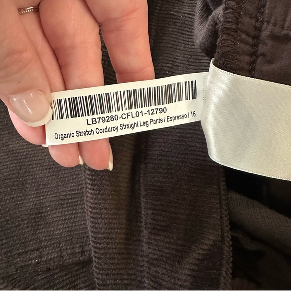 Quince Women’s Organic Stretch Corduroy Straight Leg Pants in Espresso Sz 16 NWT - Picture 8 of 10